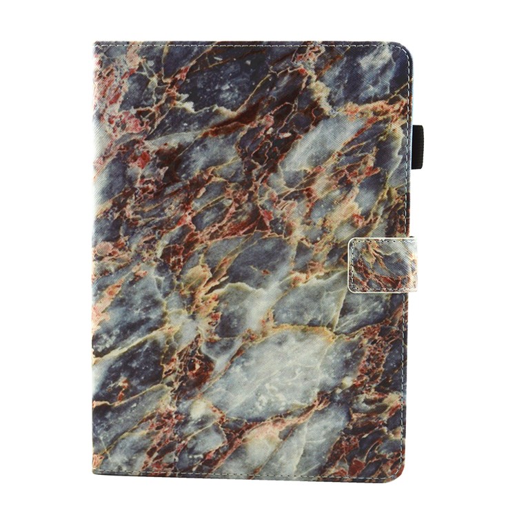 Marble Pattern Auto Wake Sleep Leather Card Holder Stand Shell for iPad 9.7 (2018) / 9.7 (2017) - Grey-2