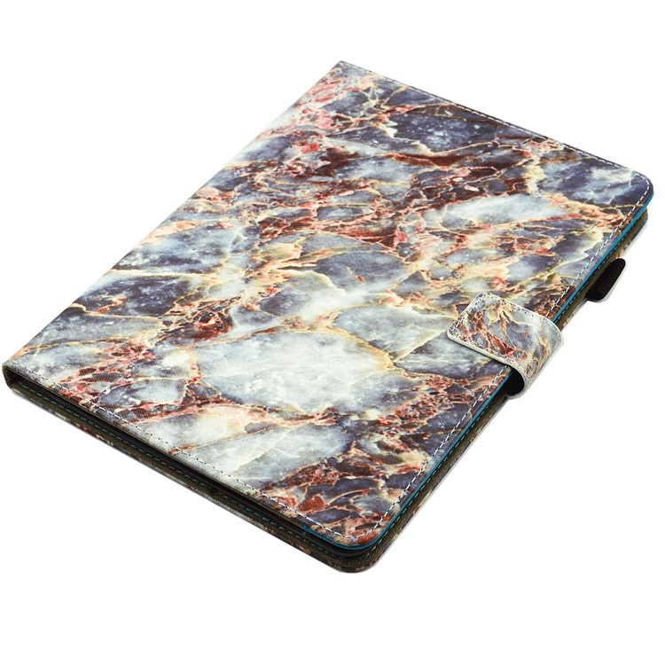 Marble Pattern Auto Wake Sleep Leather Card Holder Stand Shell for iPad 9.7 (2018) / 9.7 (2017) - Grey-4