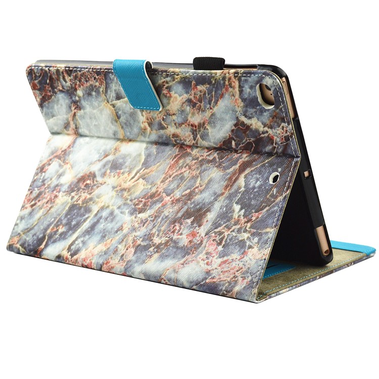 Marble Pattern Auto Wake Sleep Leather Card Holder Stand Shell for iPad 9.7 (2018) / 9.7 (2017) - Grey-5