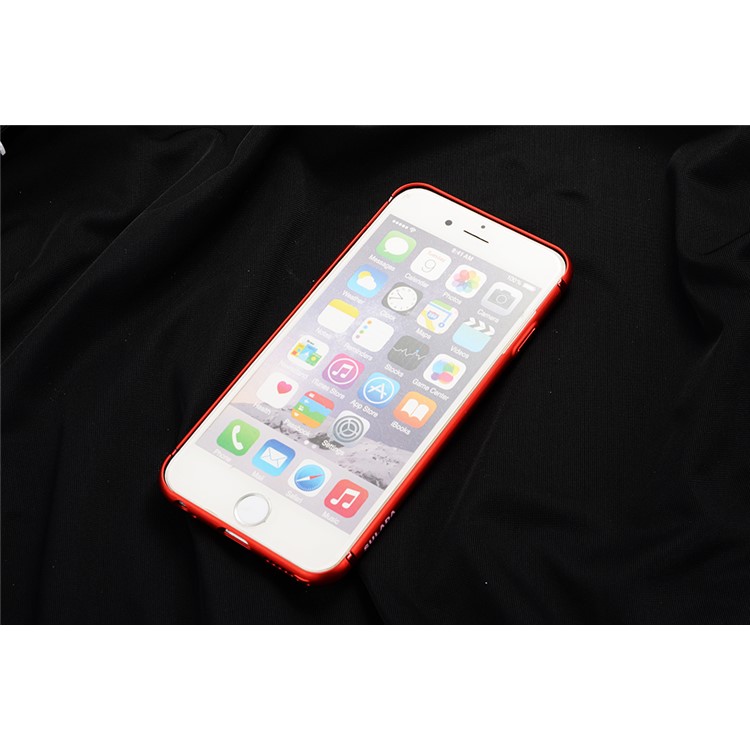 SULADA copertura elettrolitica della copertura del PC della pelle del Mate Skin per il iPhone 6s / 6 - Rosso-11