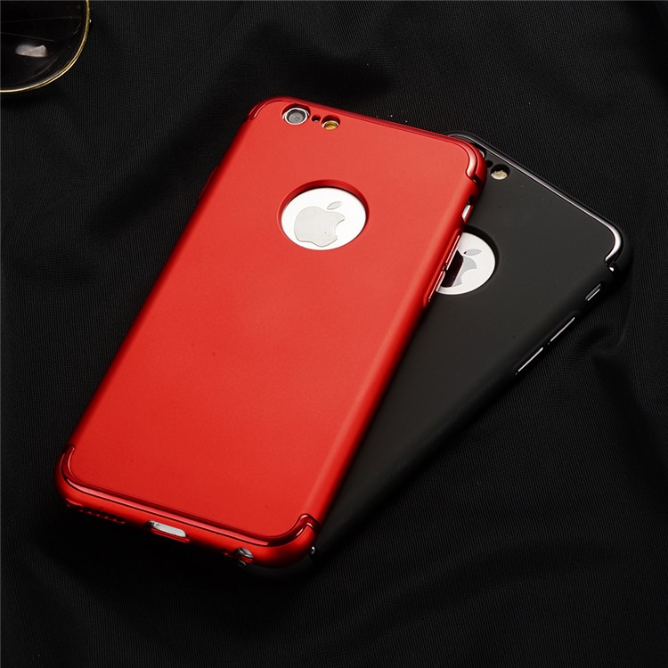 SULADA copertura elettrolitica della copertura del PC della pelle del Mate Skin per il iPhone 6s / 6 - Rosso-15