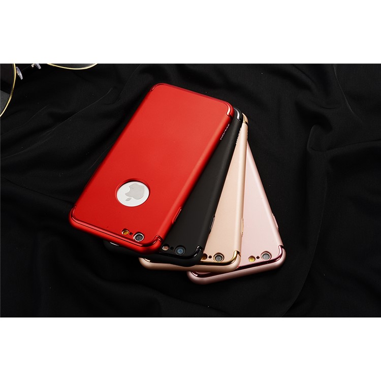 SULADA copertura elettrolitica della copertura del PC della pelle del Mate Skin per il iPhone 6s / 6 - Rosso-19