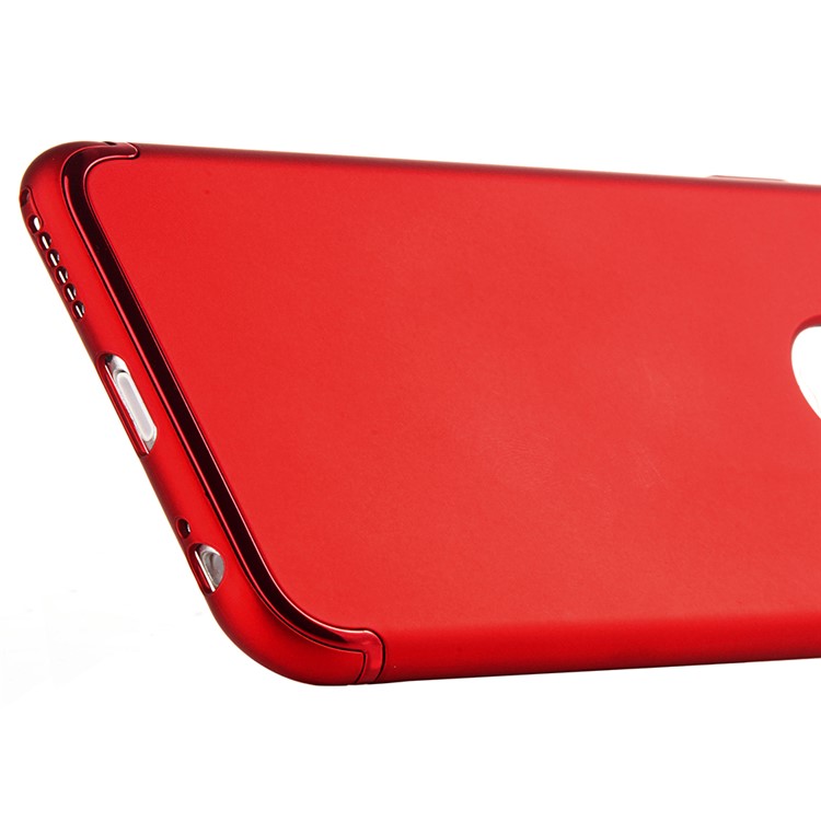 SULADA copertura elettrolitica della copertura del PC della pelle del Mate Skin per il iPhone 6s / 6 - Rosso-3