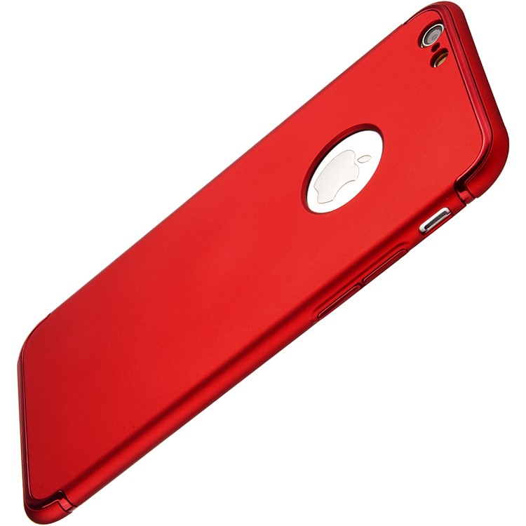 SULADA copertura elettrolitica della copertura del PC della pelle del Mate Skin per il iPhone 6s / 6 - Rosso-5