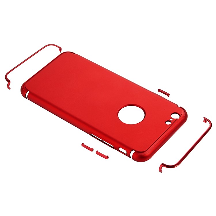 SULADA copertura elettrolitica della copertura del PC della pelle del Mate Skin per il iPhone 6s / 6 - Rosso-8
