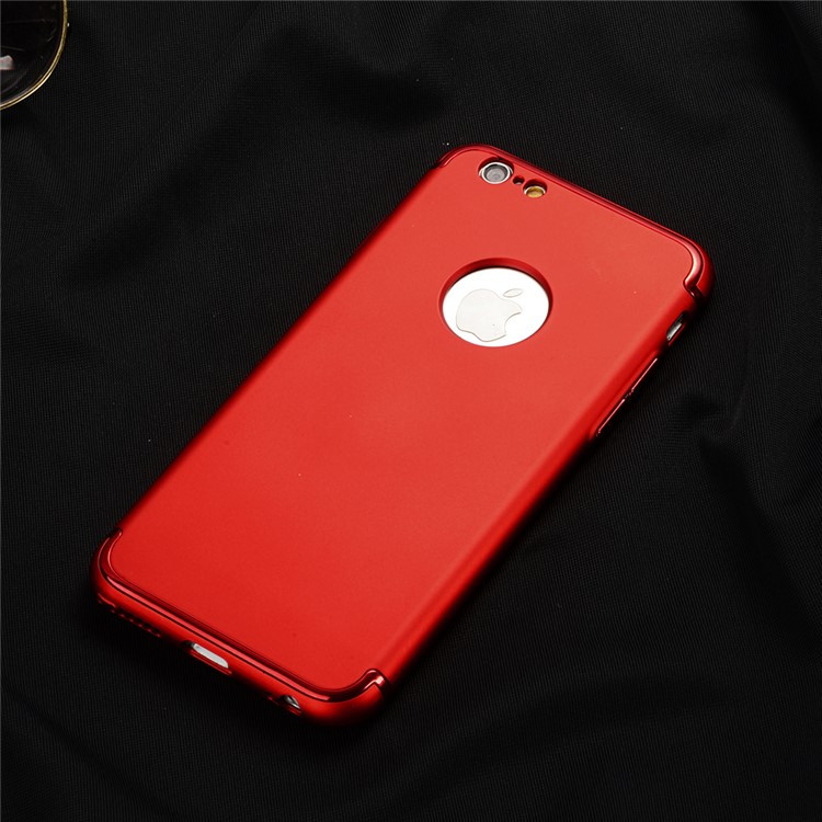 SULADA copertura elettrolitica della copertura del PC della pelle del Mate Skin per il iPhone 6s / 6 - Rosso-9