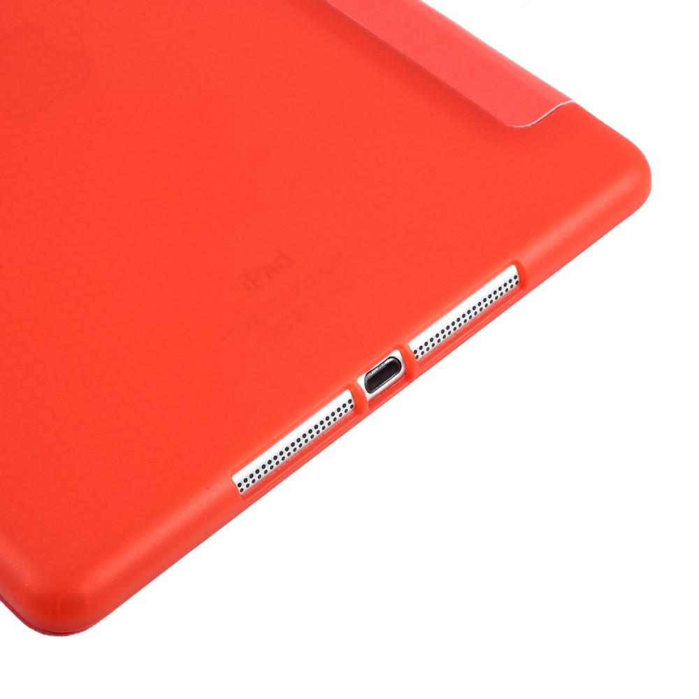 For iPad 9.7-inch (2017) Tri-fold Stand Leather Tablet Cover - Red-8