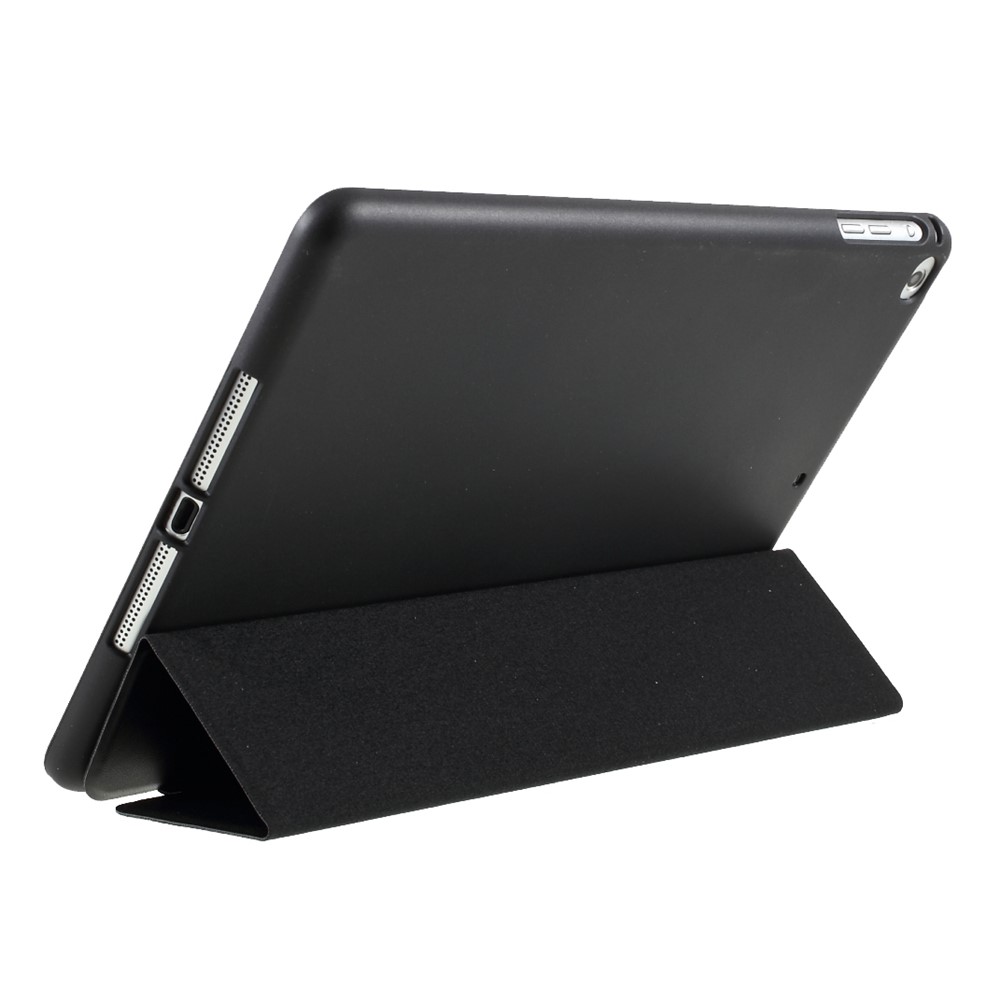 Pour iPad 9.7-pouce(2017) tri-Fold Stand Leather Tablet Shell - Noir-10