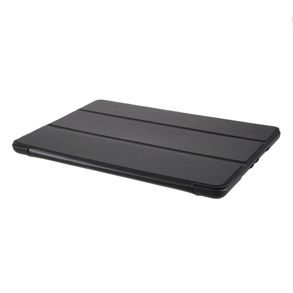 Pour iPad 9.7-pouce(2017) tri-Fold Stand Leather Tablet Shell - Noir-5