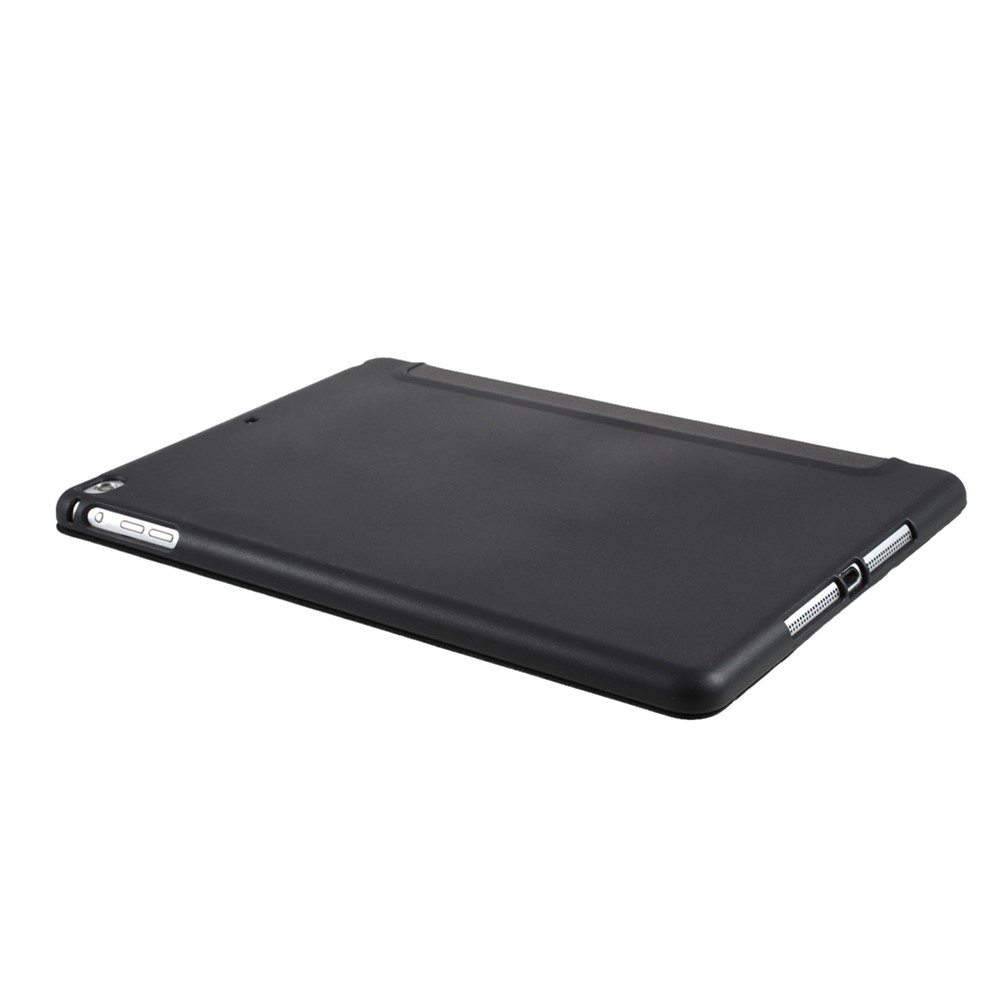 Kratzfestes Pu-leder + Weiches Silikon-rückenschale Tri-fold Stand Cover Für Ipad 9,7 Zoll (2018)/(2017) - Schwarz-6