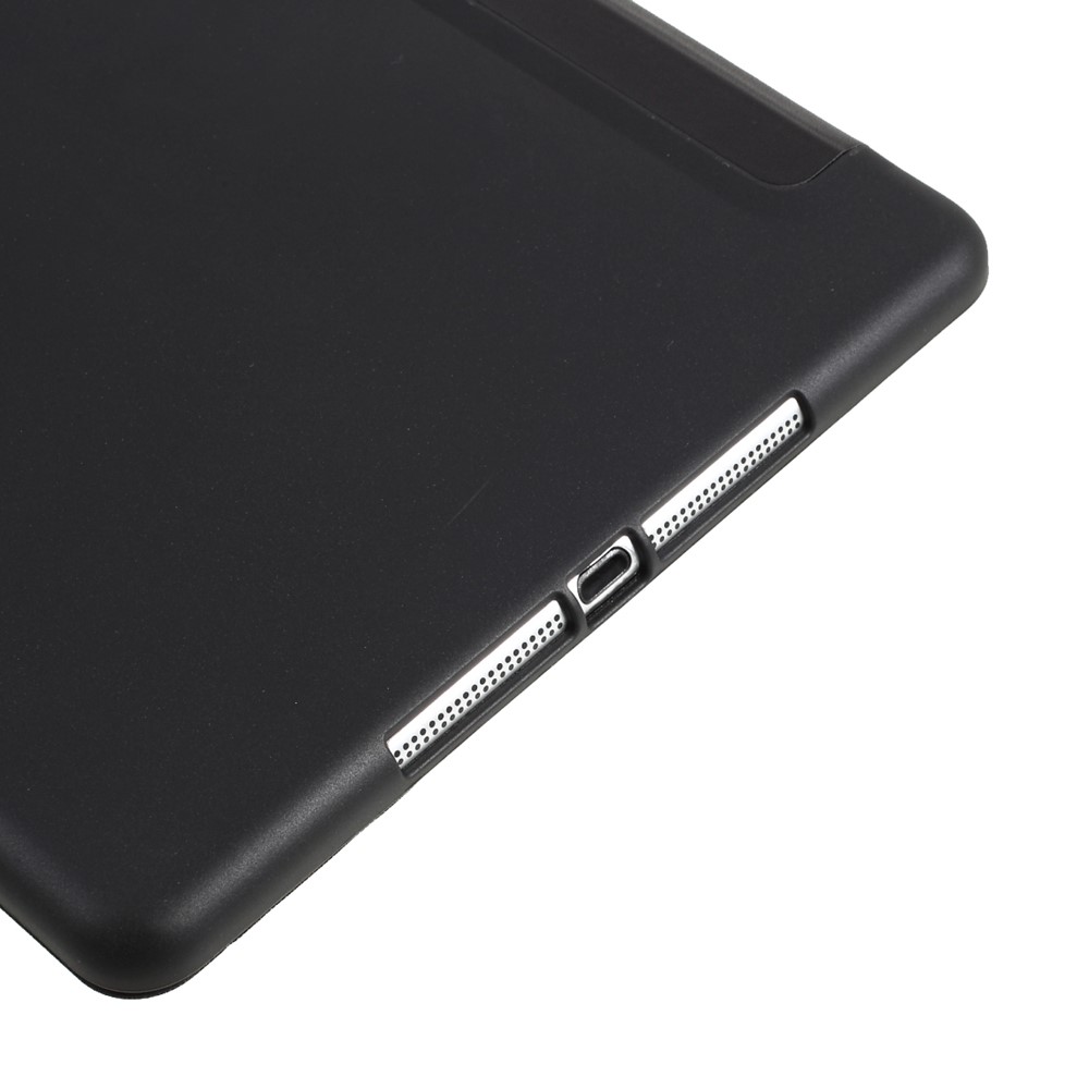 Pour iPad 9.7-pouce(2017) tri-Fold Stand Leather Tablet Shell - Noir-8