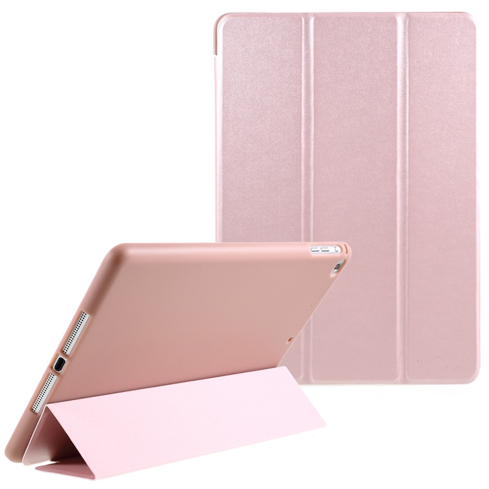 tri-Capa de capa de couro dobrável para iPad 9.7-polegada(2017) - flecha ouro-1