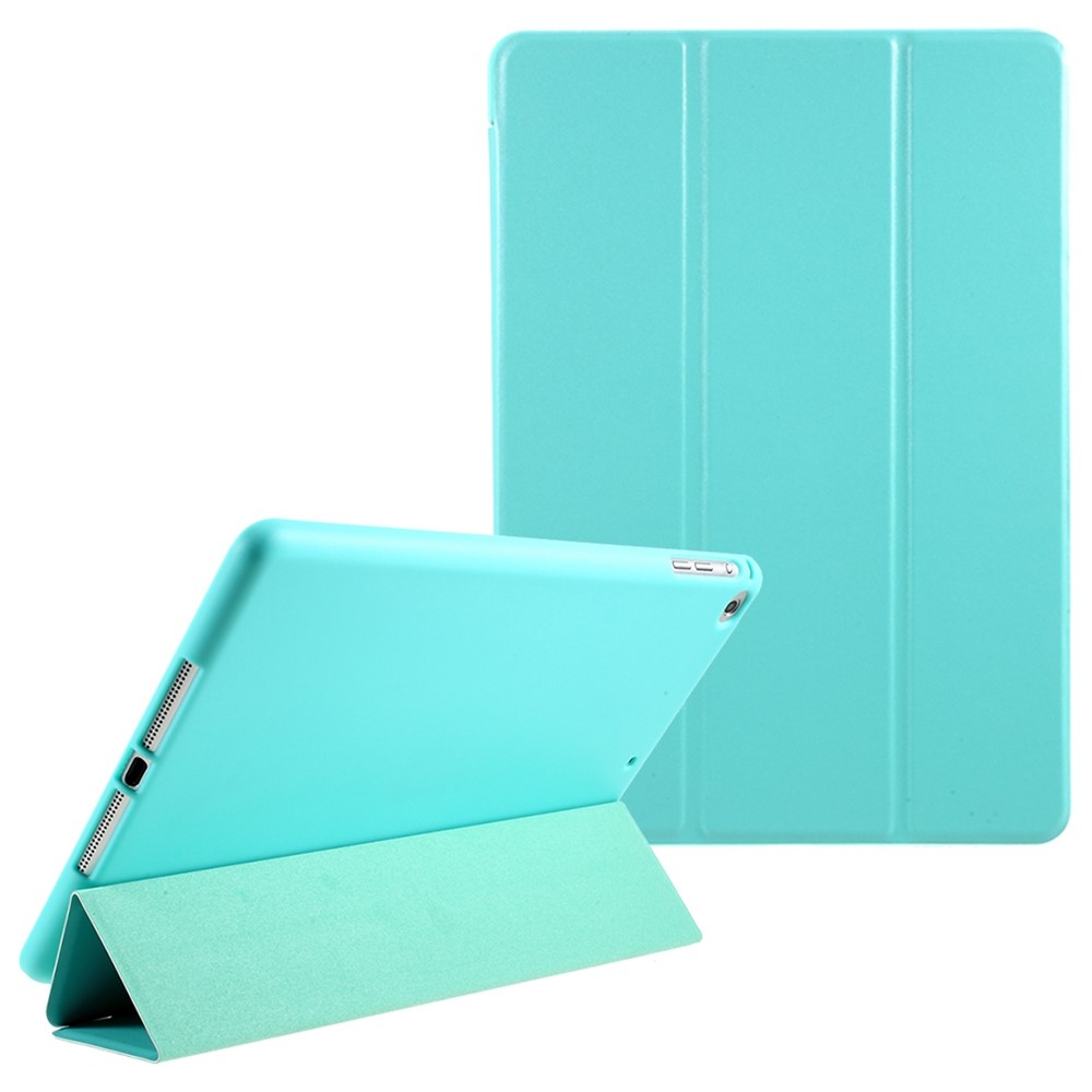 Support De Tablette En Cuir De Tri-fold Stand Pour Ipad 9.7 Pouces (2017) - Bébé Bleu-1