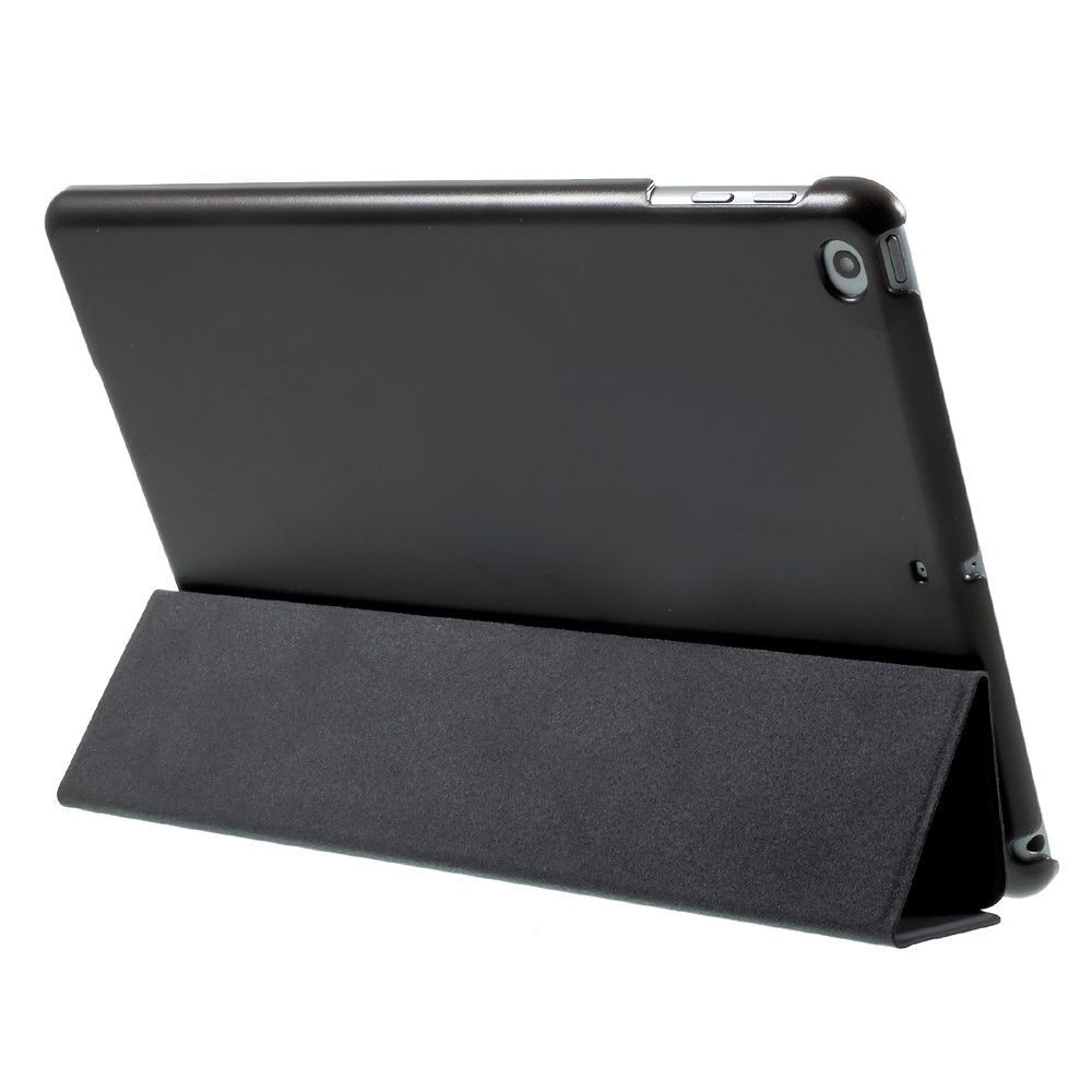 For iPad 9.7 (2018) / 9.7 (2017) Tri-fold Stand PU Leather + PC Case Accessory - Black-5