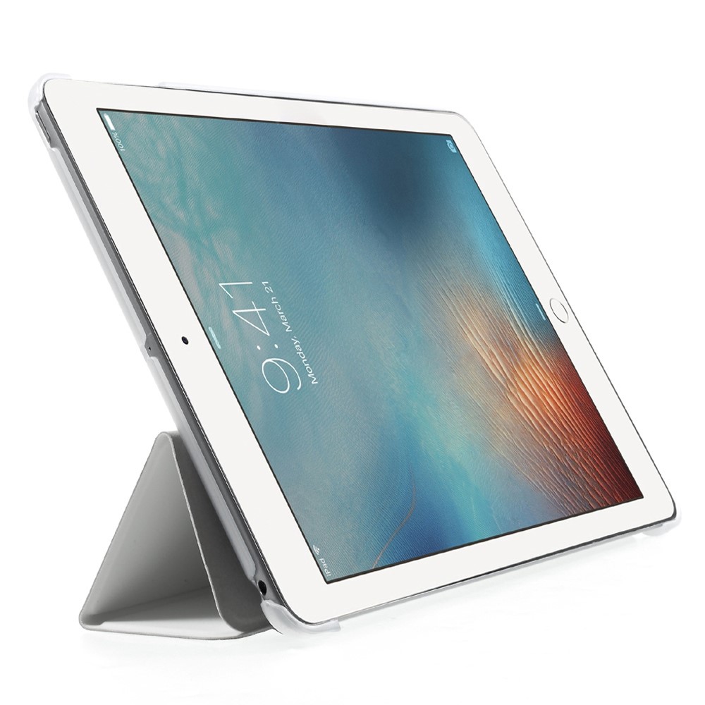 Für IPad 9.7 (2018) / 9.7 (2017) Tri-Fold-Stand-PU-Leder + PC-Gehäusezubehör - Weiß