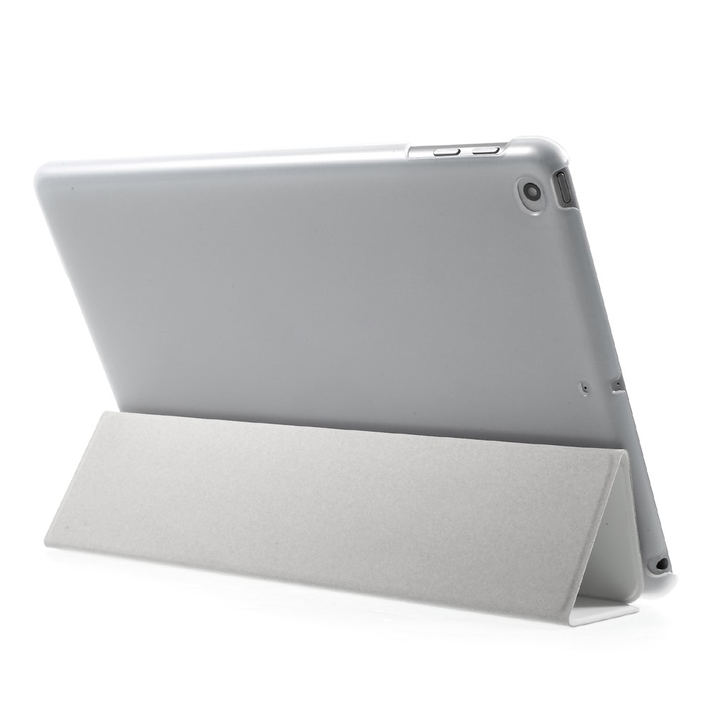For iPad 9.7 (2018) / 9.7 (2017) Foldable PU Leather + PC Flip Case - White-5