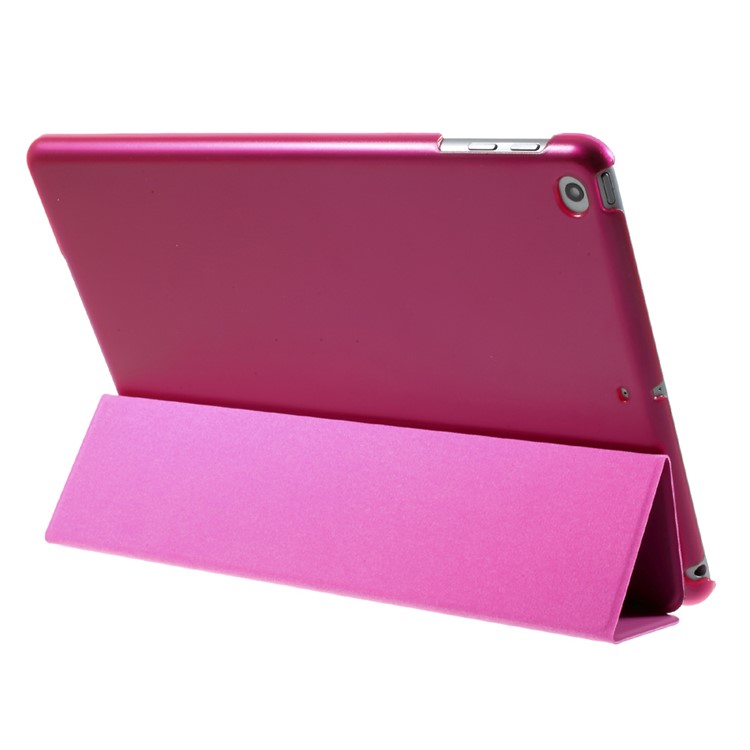Tri-fold Stand PU Leather + PC Protective Cover for iPad 9.7 (2018) / 9.7 (2017) - Rose-5
