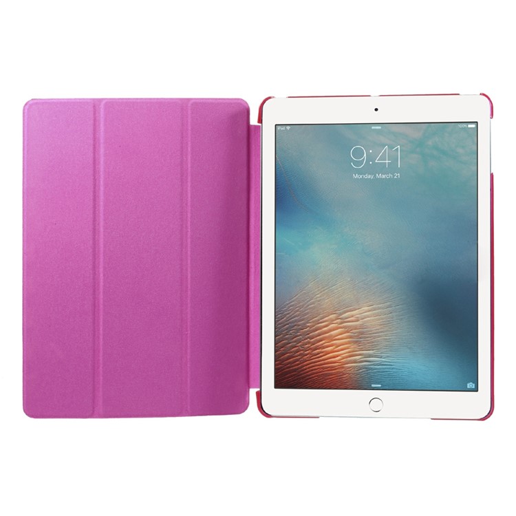Tri-fold Stand PU Leather + PC Protective Cover for iPad 9.7 (2018) / 9.7 (2017) - Rose-6