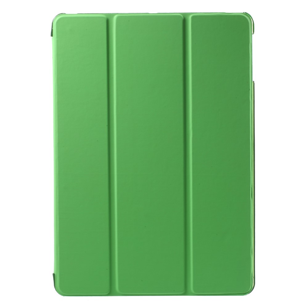 For iPad 9.7 (2018) / 9.7 (2017) Tri-fold Stand PU Leather + PC Case Accessory - Green-2