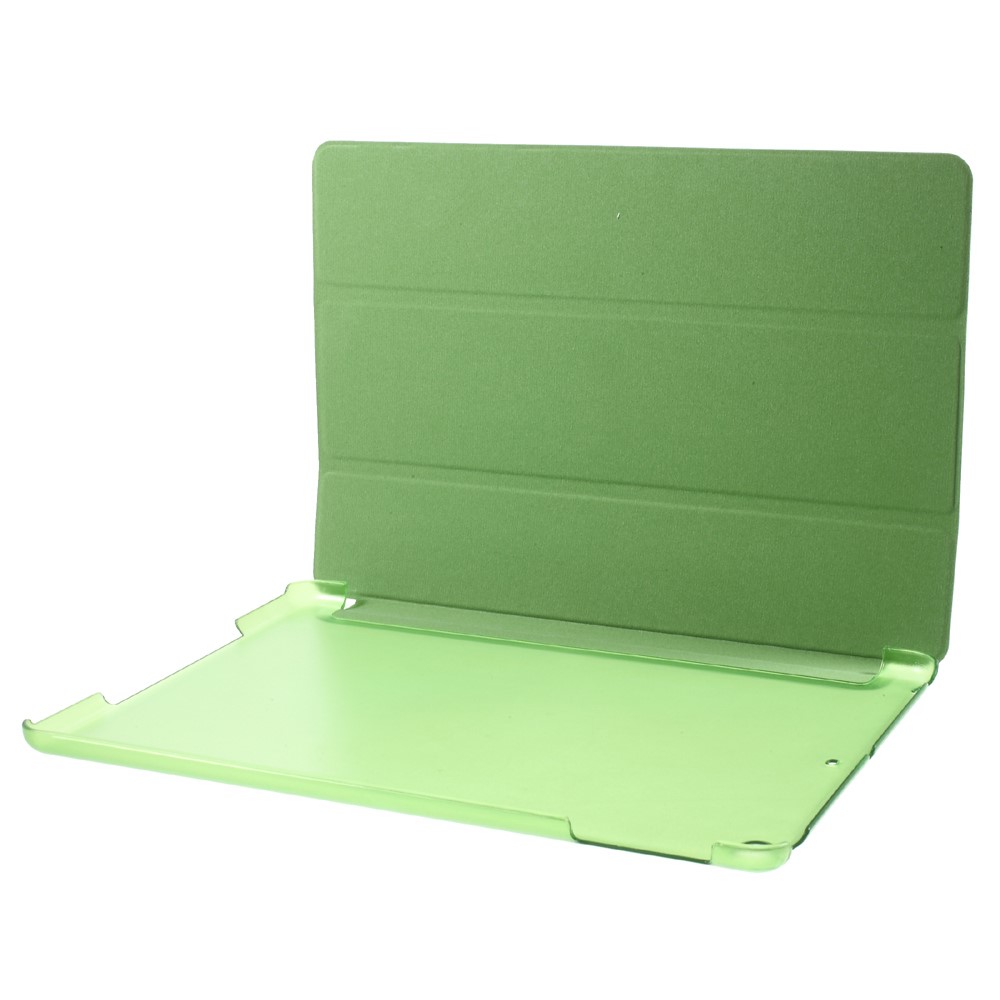For iPad 9.7 (2018) / 9.7 (2017) Tri-fold Stand PU Leather + PC Case Accessory - Green-9