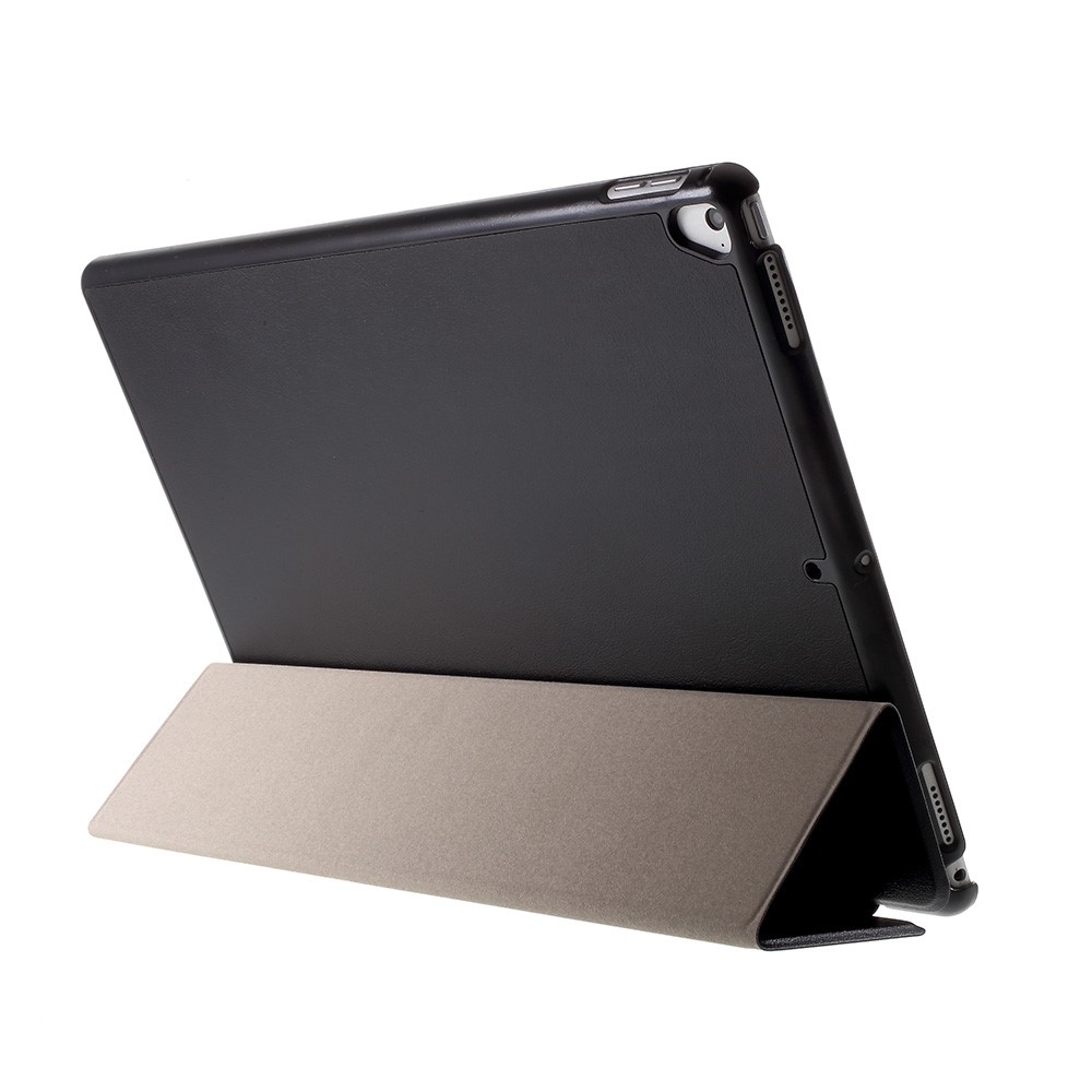 Leichtes Anti-kratzer-pu-leder Ultra Thin Tri-fold Stand Auto Sleep/Wake Smart Cover Für Ipad Pro 12.9 (2017) - Schwarz-5