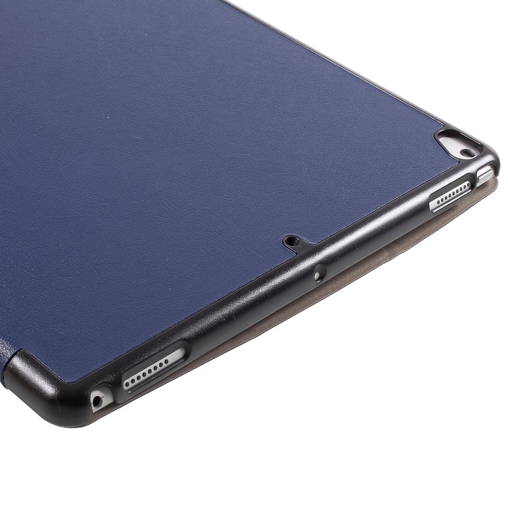 Lightweight Anti-arranhão PU Leather Ultra Thin Tri-fold Stand Auto Sleep/Wake Smart Cover Para Ipad Pro 12.9 (2017) - Azul Escuro-6