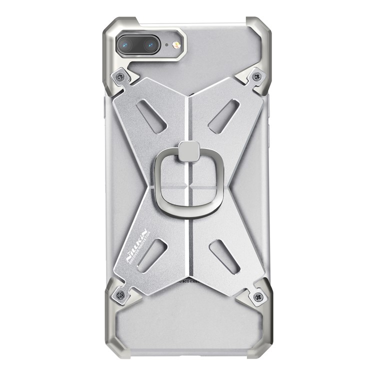 

NILLKIN Barde II Metal Cover with Ring Holder for iPhone 8 Plus / 7 Plus - Silver