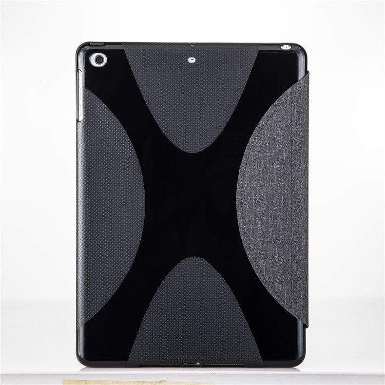 VILI DMX Auto-wake/sleep Folio Leather Stand Cover for iPad 9.7-inch (2017) - Black-2