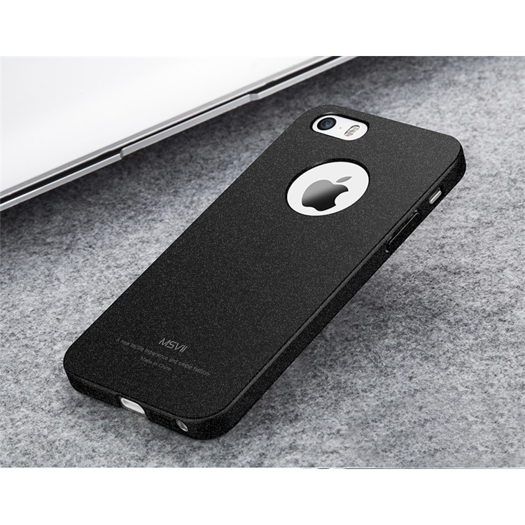 MSVII Ultra-thin Matte Protective Hard Plastic Phone Case for iPhone 5 / 5s / SE - Black-3