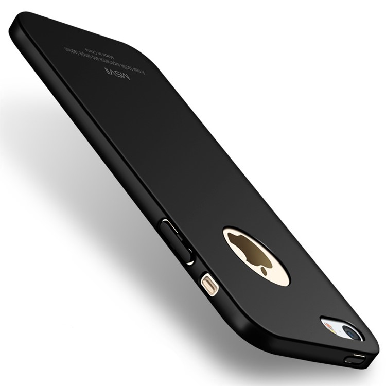 MSVII Ultra-thin Anti-slip Hard PC Case for iPhone 5S SE 5 - Black-1