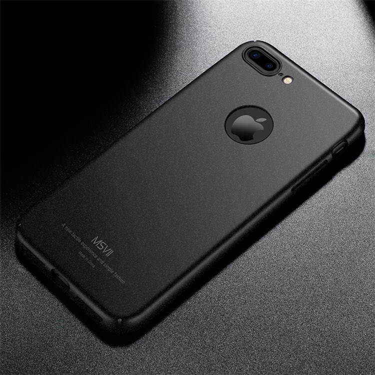 MSVII Ultra-thin Matte Anti-shock Plastic Phone Case for iPhone 7 Plus 5.5 inch - Black-3