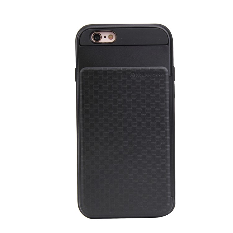 MOLAN CANO Hybrid TPU + PC Cell Phone Case with Card Holder for iPhone 6s 6 4.7 inch - Black-2