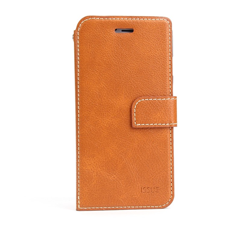 MOLAN CANO Wallet Stand Leather Flip Phone Case for iPhone 6s 6 4.7 - Brown-1