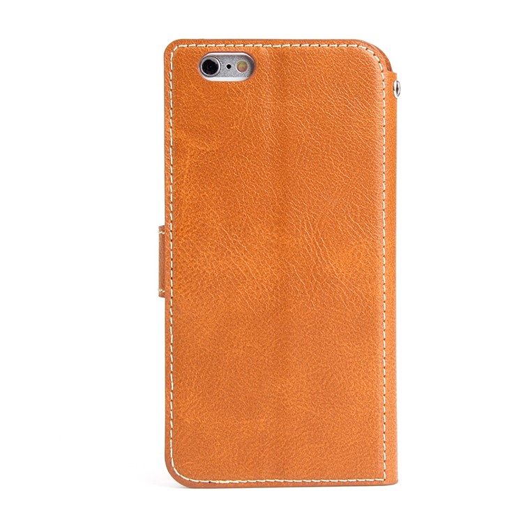 MOLAN CANO Wallet Stand Leather Flip Phone Case for iPhone 6s 6 4.7 - Brown-3