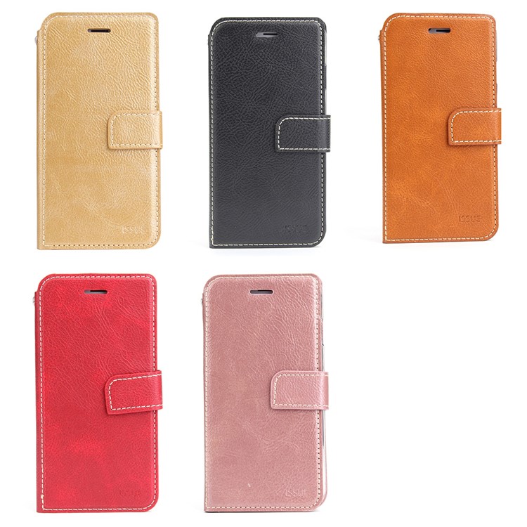 MOLAN CANO Wallet Stand Leather Flip Phone Case for iPhone 6s 6 4.7 - Brown-6