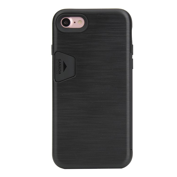 MOLAN CANO Hybrid Card Bumper Cell Phone Cover (PC+TPU) for iPhone 7 4.7 Inch - Black-2