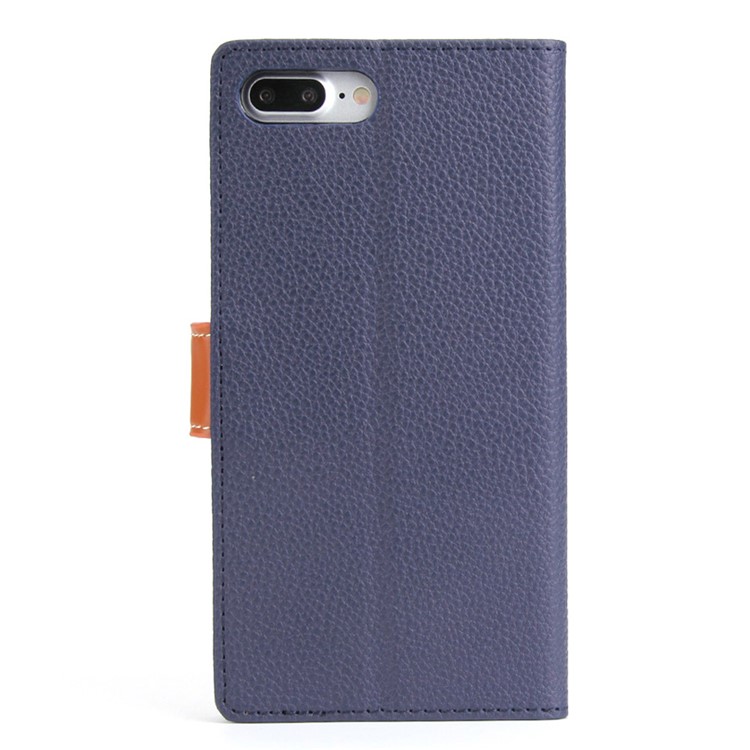 MOLAN CANO Lucky Series Wallet Stand Leather Flip Mobile Phone Case for iPhone 7 Plus 5.5 inch - Blue-2