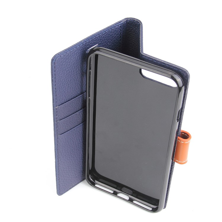 MOLAN CANO Lucky Series Wallet Stand Leather Flip Mobile Phone Case for iPhone 7 Plus 5.5 inch - Blue-4