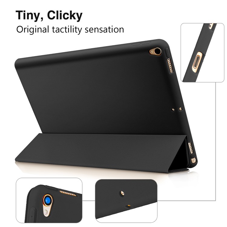 Auto-wake/sleep Tri-fold Stand Protective Leather Cover for iPad Pro 10.5-inch (2017) - Black-2