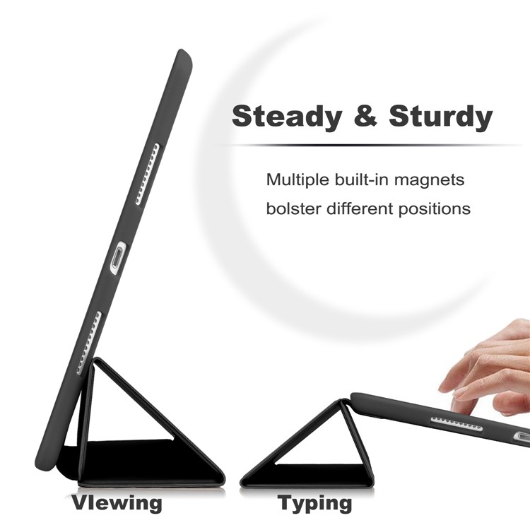 Auto-wake/sleep Tri-fold Stand Protective Leather Cover for iPad Pro 10.5-inch (2017) - Black-6