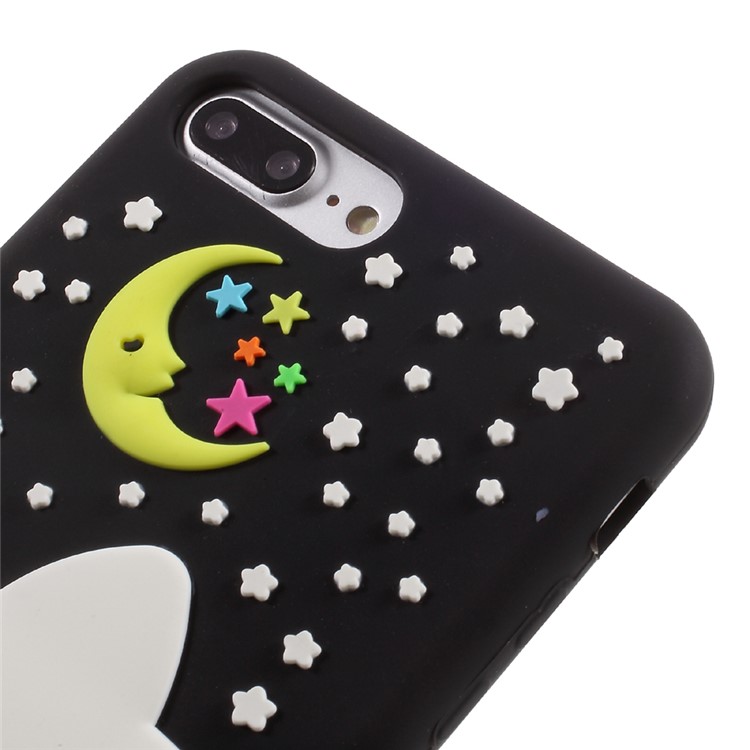 3D Pattern Luminous Silicone Protection Phone Case for iPhone 7 Plus - Starry Sky-4