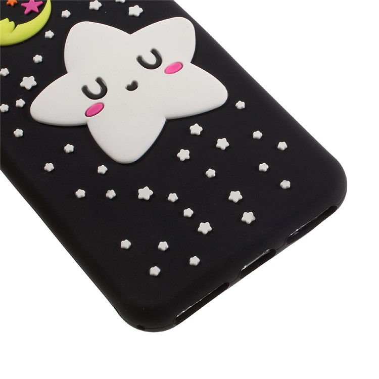 3D Pattern Luminous Silicone Protection Phone Case for iPhone 7 Plus - Starry Sky-5