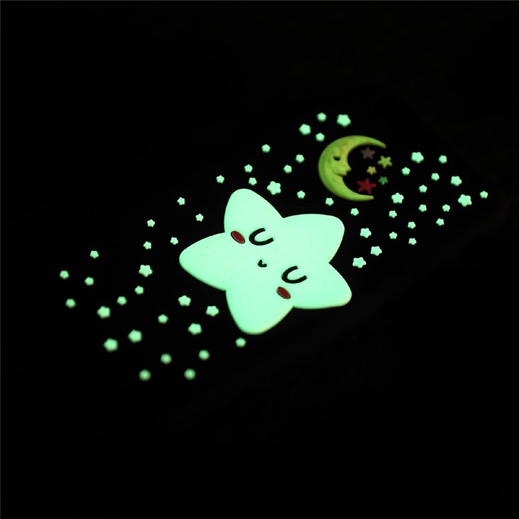 3D Pattern Luminous Silicone Protection Phone Case for iPhone 7 Plus - Starry Sky-7
