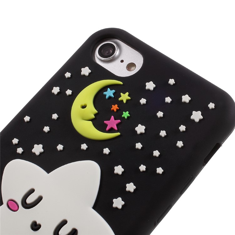 3D Pattern Luminous Silicone Protection Phone Case for iPhone 7 - Starry Sky-4