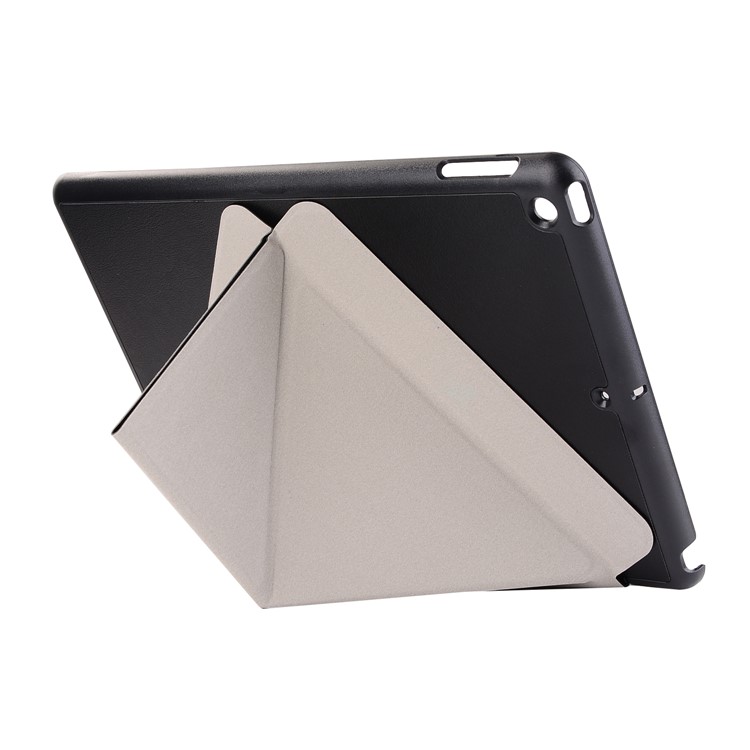 Origami Stand PU Leather Case for iPad 9.7-inch (2017) - Black-7