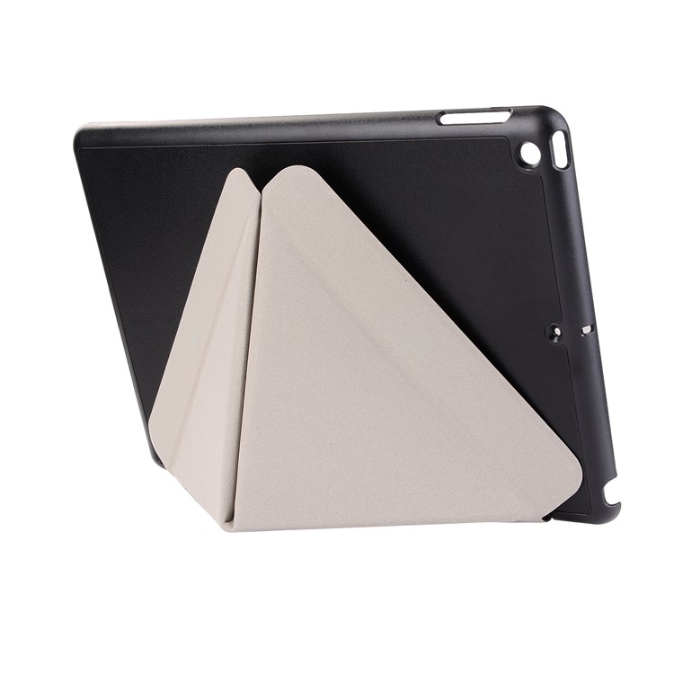 Origami Stand PU Leather Case for iPad 9.7-inch (2017) - Black-8