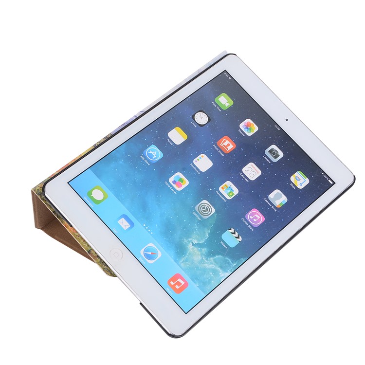 Printing Leather Stand Case for iPad 9.7-inch (2017) - Tree-7