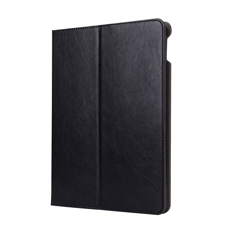 Leather Stand Case with Elastic Hand Strap for iPad 9.7-inch (2017) - Black-3