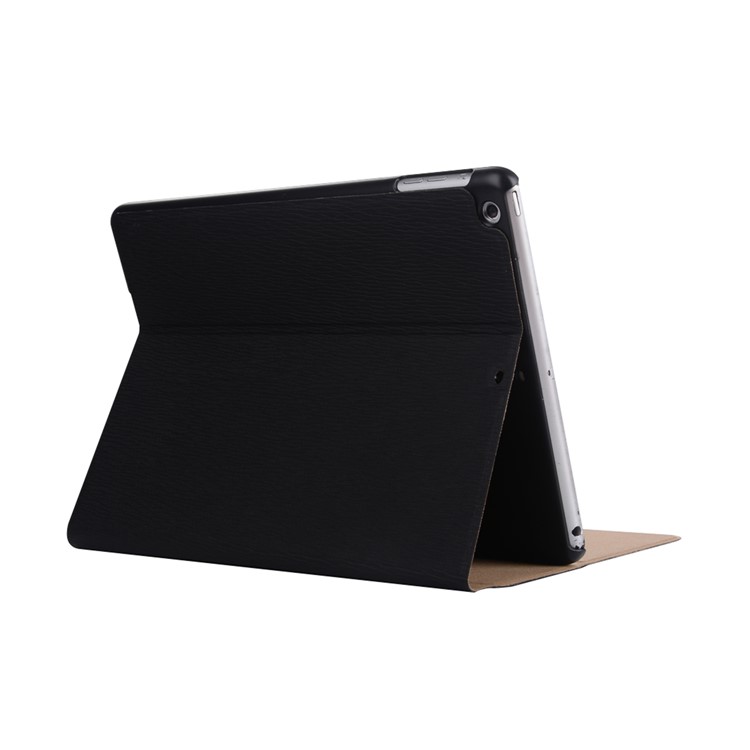 Tree Skin Leather Stand Tablet Case for iPad 9.7-inch (2017) - Black-5
