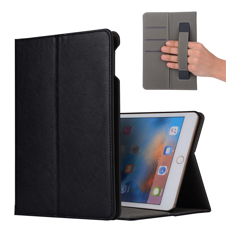 PU Leather Wallet Stand Cover Case for iPad mini 5 - Black-1